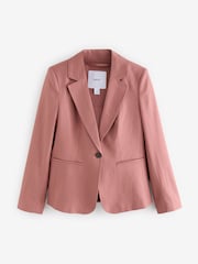 Pink Tailored Single Breasted Blazer With Wool - Image 7 of 9