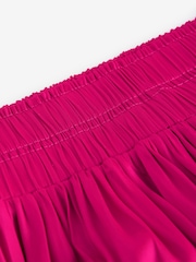 Pink Glossy Satin Wide Trousers - Image 7 of 7