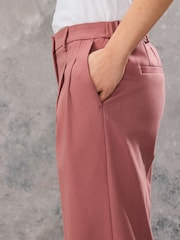 Pink Tailored Straight Trousers With Wool - Image 4 of 7