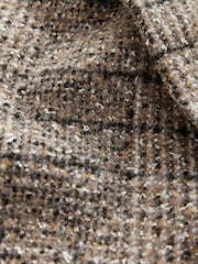 Neutral Premium Check Double Breasted Blazer With Wool - Image 6 of 9