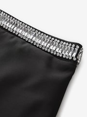 Black Sparkle Rhinestone Embellished Mini Skirt - Image 7 of 8