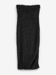 Black Fringe Sequin Bandeau Midi Dress - Image 3 of 8