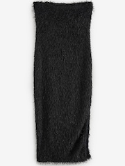 Black Fringe Sequin Bandeau Midi Dress - Image 6 of 8