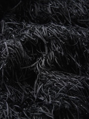 Black Fringe Sequin Bandeau Midi Dress - Image 8 of 8