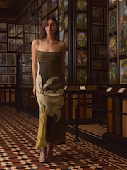Green Abstract Floral Kew Collection - Mesh-Unterkleid mit Floralmuster und Trägern - Bild 3 von 8