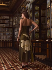 Green Abstract Floral Kew Collection - Mesh-Unterkleid mit Floralmuster und Trägern - Bild 4 von 8