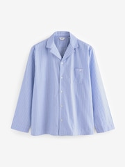 Blue Stripe Long Sleeve 100% Cotton Shirt Pyjamas Set - Image 7 of 10