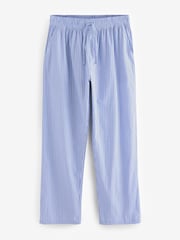 Blue Stripe Long Sleeve 100% Cotton Shirt Pyjamas Set - Image 8 of 10