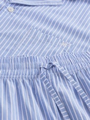 Blue Stripe Long Sleeve 100% Cotton Shirt Pyjamas Set - Image 9 of 10