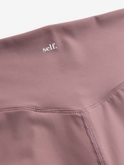 self. Mauve High Waist Leggings - Image 7 of 11