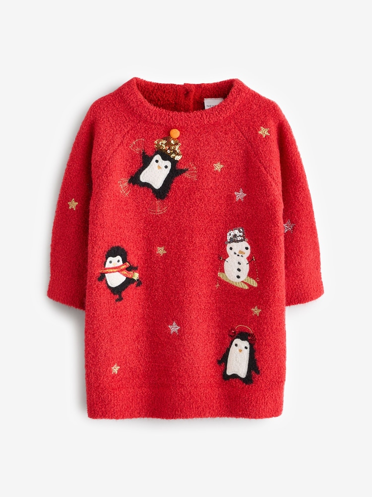 Red Penguin Jumper Dress - Image 1 of 1
