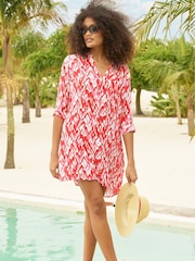 Aspiga Red Mila Tunic Shirt - Image 1 of 5