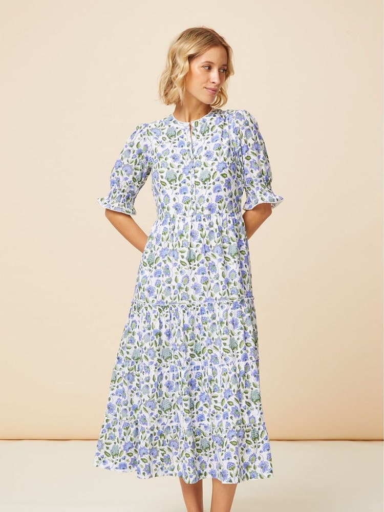 Aspiga Blue Cordelia Block Printed Dress - Image 1 of 4