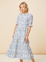 Aspiga Blue Cordelia Block Printed Dress - Image 2 of 4