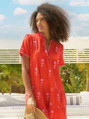 Aspiga Red India Embroidered Dress - Image 1 of 4
