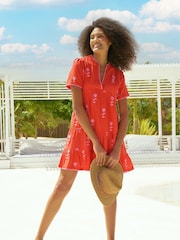 Aspiga Red India Embroidered Dress - Image 2 of 4