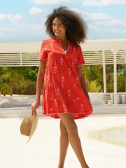 Aspiga Red India Embroidered Dress - Image 3 of 4