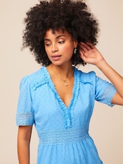 Aspiga Blue Viola Cotton Dress - Image 3 of 5