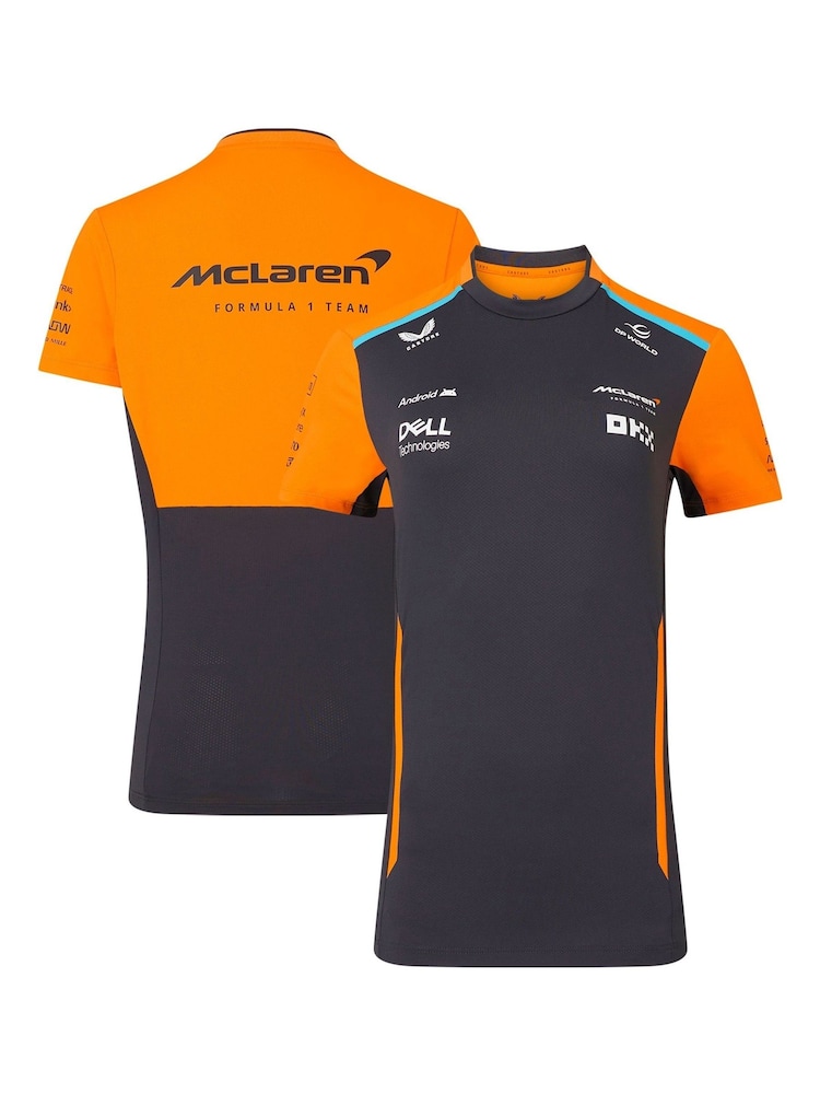 Fanatics Womens Grey F1 McLaren 2024 Team Set Up T-Shirt - Image 1 of 3