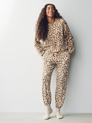 Leopard Heavyweight 100% Cotton Long Sleve Pyjamas - Image 1 of 9