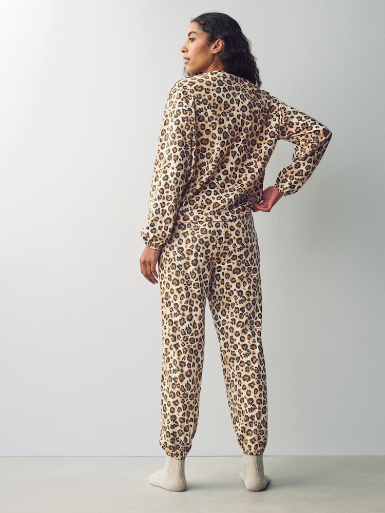 Leopard Heavyweight 100% Cotton Long Sleve Pyjamas - Image 2 of 9