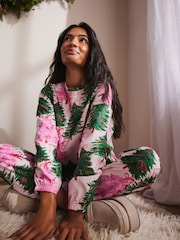 Pink Christmas Trees 100% Cotton Long Sleeve Pyjamas - Image 5 of 8
