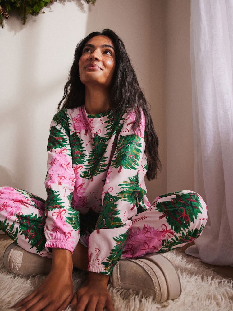 Arbres Rose Noël - Pyjama manches longues 100% coton - Image 5 of 8