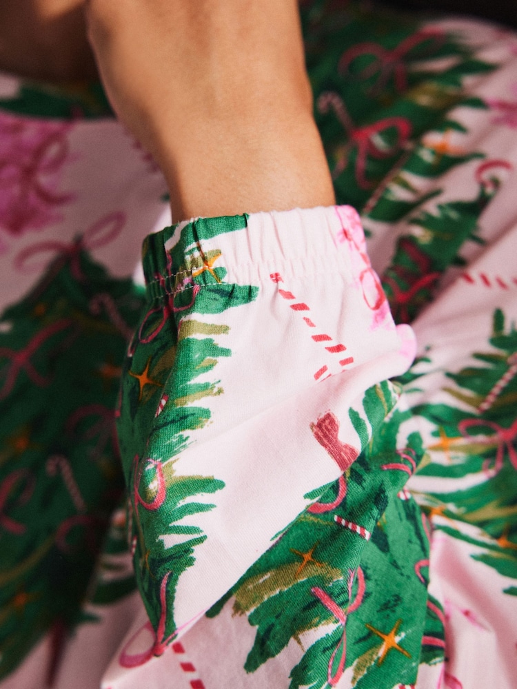 Arbres Rose Noël - Pyjama manches longues 100% coton - Image 7 of 8