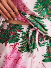 Pink Christmas Trees 100% Cotton Long Sleeve Pyjamas - Image 8 of 8