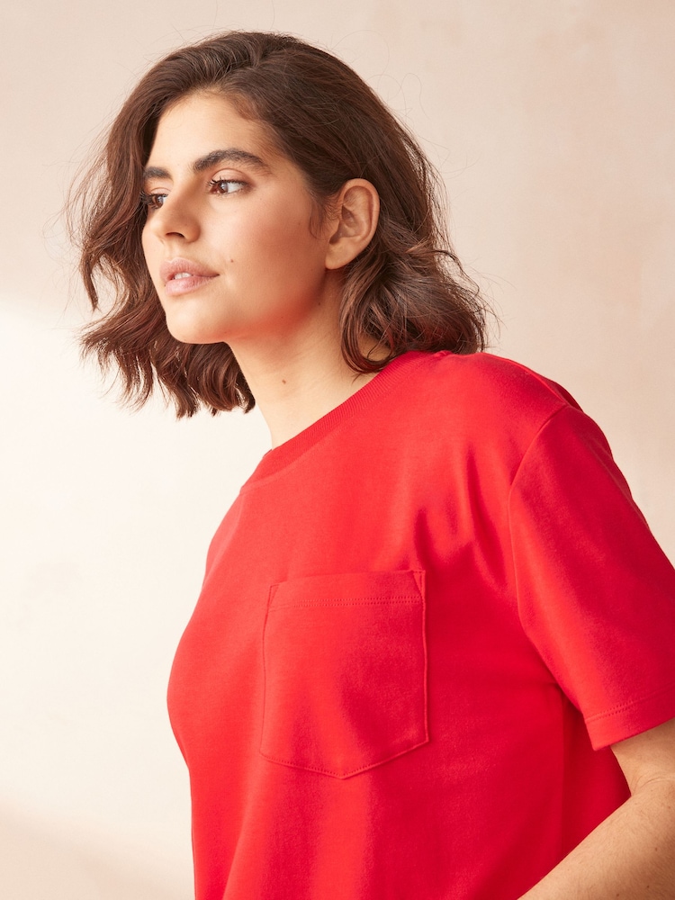 Red Heart Short Sleeve and Fleece Bottom Pyjamas - Image 4 of 5