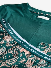 Green Woodland 100% Cotton Short Sleeve Pyjamas - Image 9 of 10