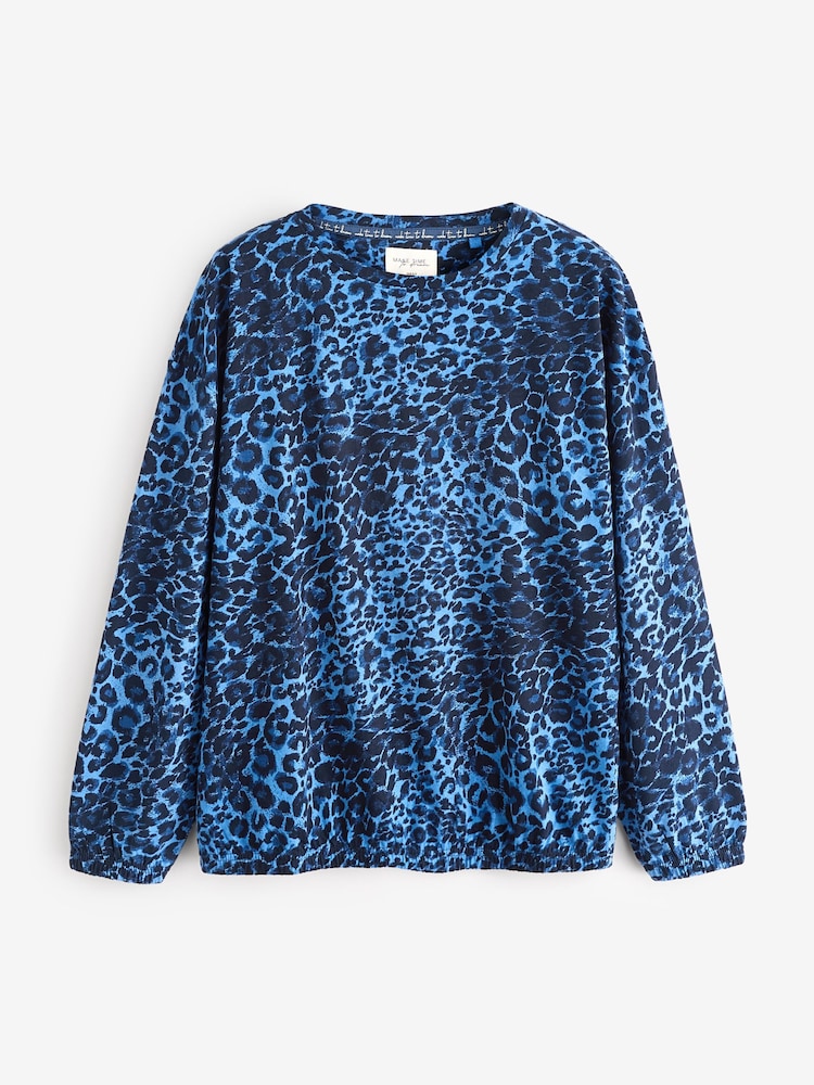 Modri leopard - 100% bombažna pižama z dolgimi rokavi - Slika 2 iz 5 Modri leopard - 100% bombažna pižama z dolgimi rokavi - Slika 2 iz 5