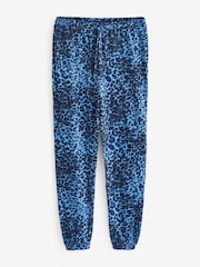 أزرق شكل جلد فهد - بيجاما 100% قطن بكم طويل - صورة 7 من 9