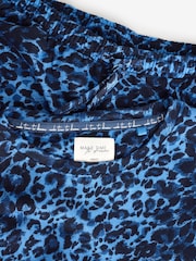 أزرق شكل جلد فهد - بيجاما 100% قطن بكم طويل - صورة 8 من 9