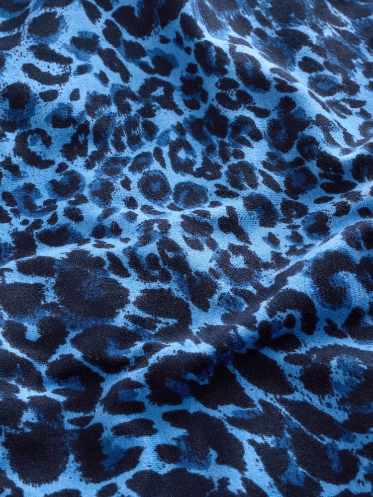 Blue Leopard 100% Cotton Long Sleeve Pyjamas - Image 9 of 9 Blue Leopard 100% Cotton Long Sleeve Pyjamas - Image 9 of 9