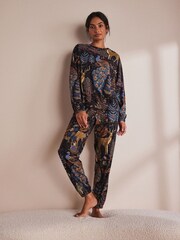 Black Peacock 100% Cotton Long Sleeve Pyjamas - Image 4 of 6