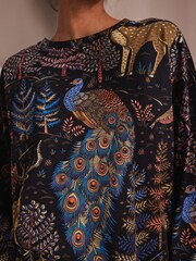 Black Peacock 100% Cotton Long Sleeve Pyjamas - Image 5 of 6