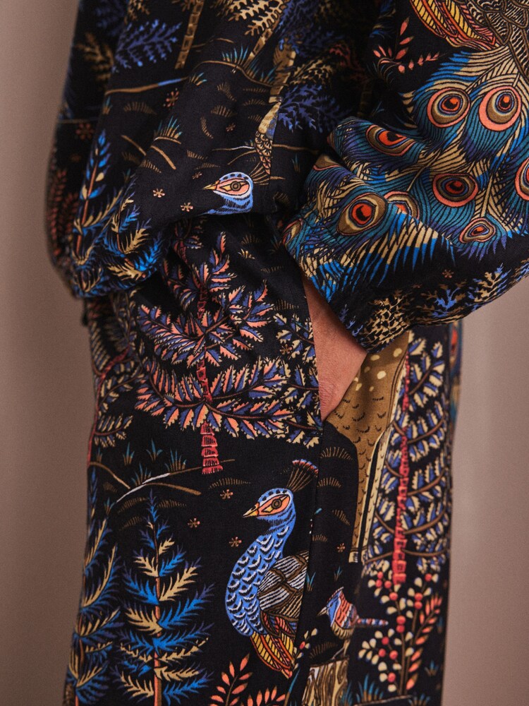 Black Peacock 100% Cotton Long Sleeve Pyjamas - Image 6 of 6