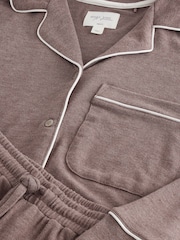 Mink Brown Cosy Button Through Pyjamas - Image 8 of 10
