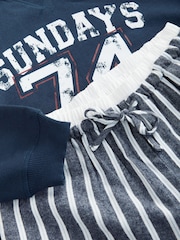 Blue Sunday Sweat and Flannel Pyjamas - Image 10 of 11