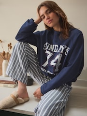 Blue Sunday Sweat and Flannel Pyjamas - Image 2 of 11