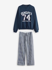 Blue Sunday Sweat and Flannel Pyjamas - Image 7 of 11