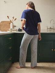 Navy Soho - Kurzärmliger, kuscheliger Pyjama aus 100 % Baumwolle - Bild 4 von 10