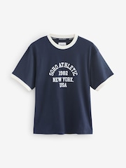 Navy Soho - Kurzärmliger, kuscheliger Pyjama aus 100 % Baumwolle - Bild 7 von 10