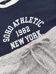 Navy Soho - Kurzärmliger, kuscheliger Pyjama aus 100 % Baumwolle - Bild 9 von 10