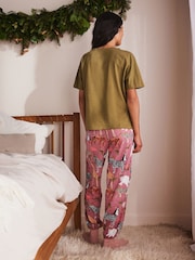 Green Giraffe 100% Cotton Short Sleeve Pyjamas - Image 4 of 7