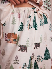 Oatmeal Bear 100% Cotton Short Sleeve Pyjamas - Image 10 of 10
