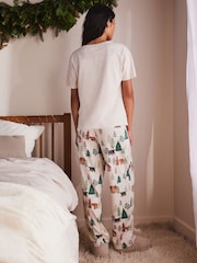 Oatmeal Bear 100% Cotton Short Sleeve Pyjamas - Image 7 of 10