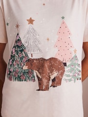 Oatmeal Bear 100% Cotton Short Sleeve Pyjamas - Image 8 of 10