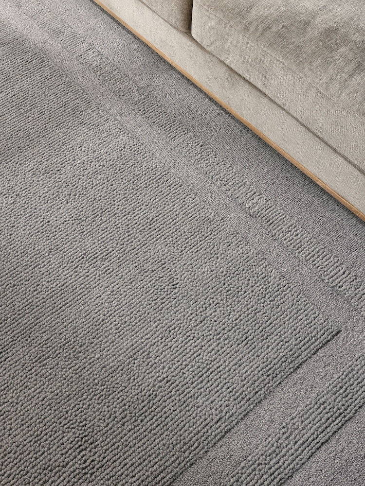 Charcoal Grey Vienna Border Rug - Image 2 of 5
